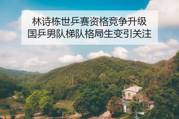 林诗栋世乒赛资格竞争升级 国乒男队梯队格局生变引关注